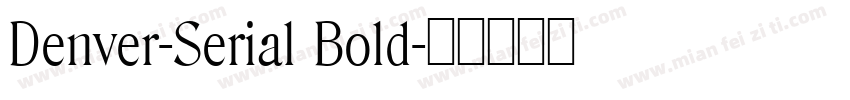 Denver-Serial Bold字体转换